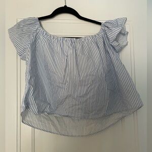 Zara off the shoulder striped top
